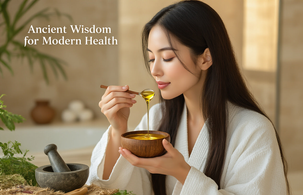 Oil pulling is an ancient Ayurvedic practice that can promote oral health and overall wellness