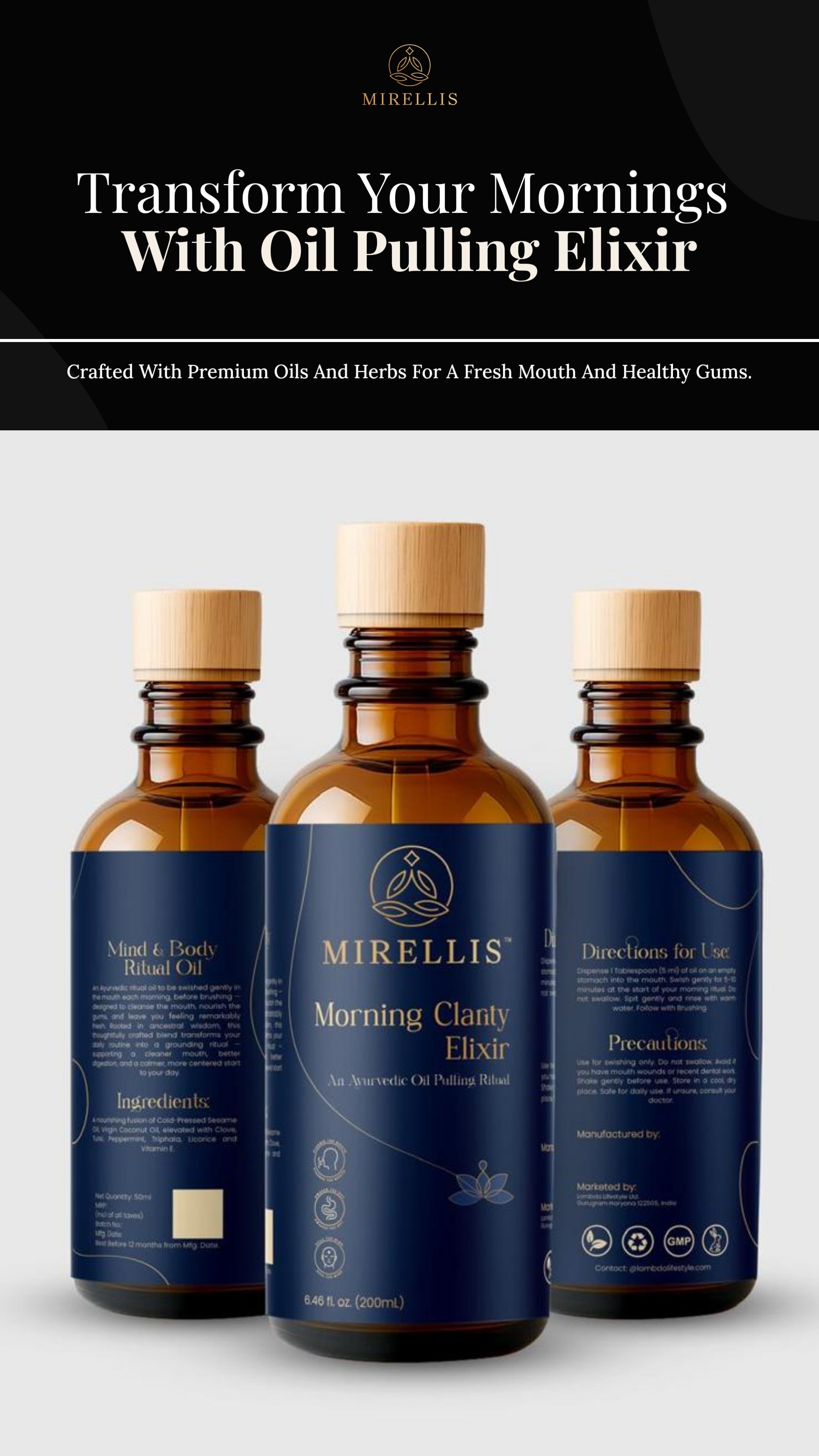 Oil Pulling Elixir - Your first ritual of the day
